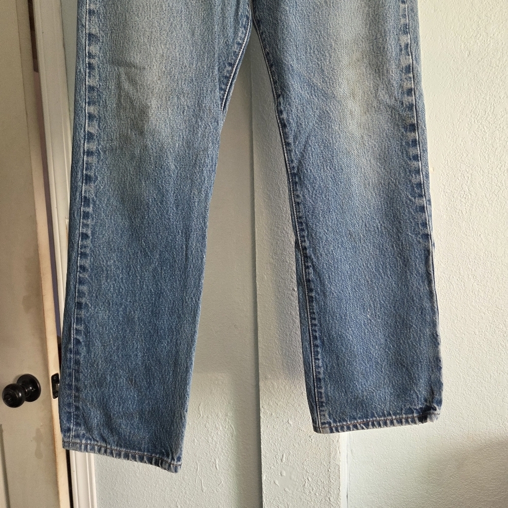 Levi's Light Blue Straight Jeans 501 - Picture 4 of 8